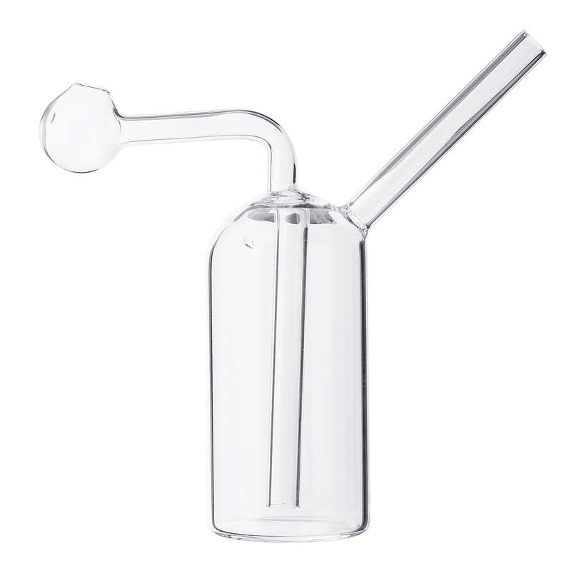4 Inch Clear Glass Pipe Bong Bottle Hookah Shisha Tobacco Pipe Smoking Glasswar