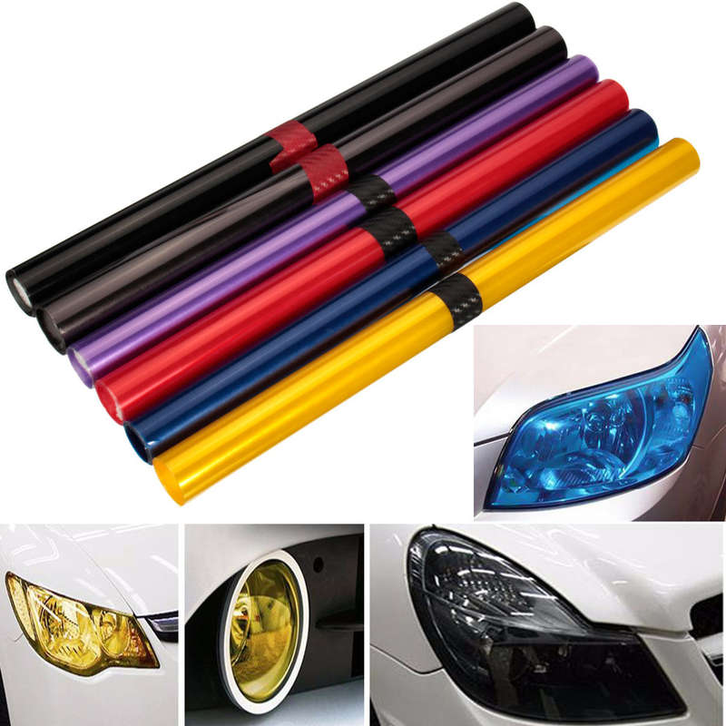 Car Light Cover Auto Vehicle Shade Taillight Headlight PVC Foil Film Cover 16