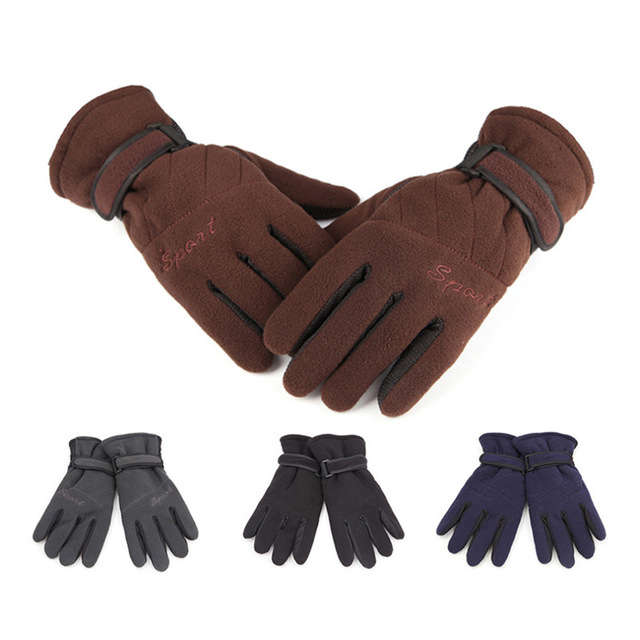 Aotu Outdoor Hiking Gloves Three Layer Thickening Windproof Soft Winter Warm Un