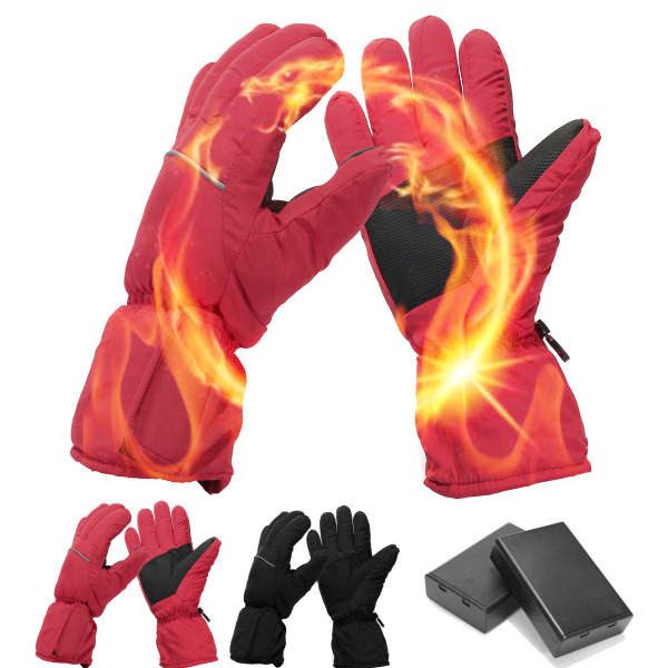Waterproof Rechargeable Electric Battery Heated Gloves For Men Women Skiing Win