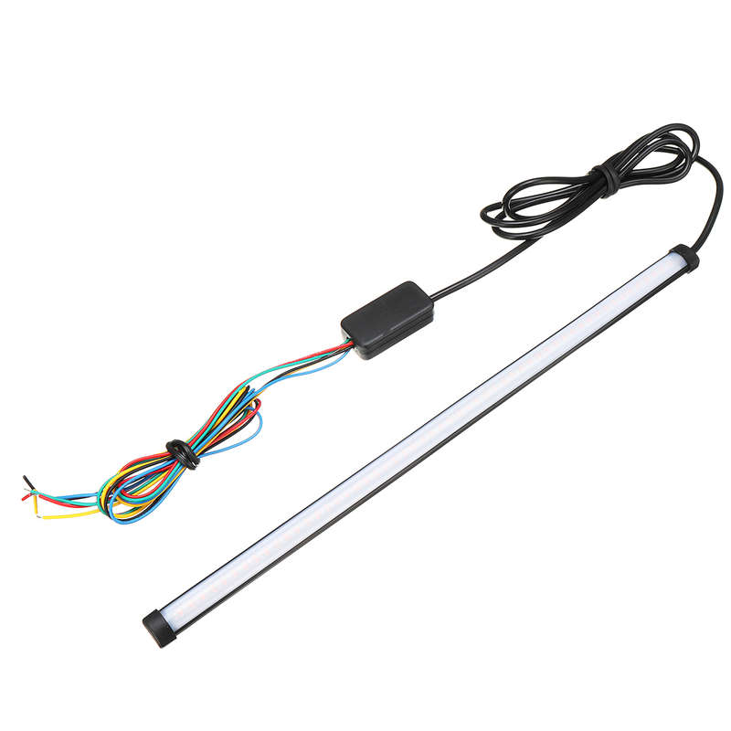 30cm 12V 108 LED Flowing Turn Signal Light Strip Motorcycle Switchback Tail Bra