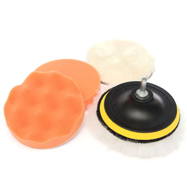 6pcs 5inch 125mm Polishing Buffing Pad Kit  Polishing with Drill Adapter M10 fo