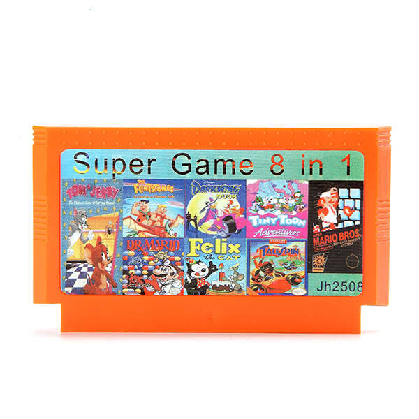 8 In 1 8 Bit Game Cartridge Felix Cat Super Mario Brothers for NES Nintendo