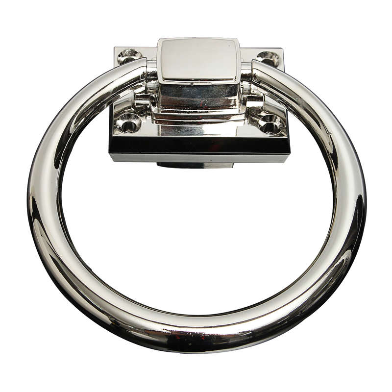 Stainless Steel Knocker Pulls Handle Pull Rings Shiny Silver for Wooden Door Ch