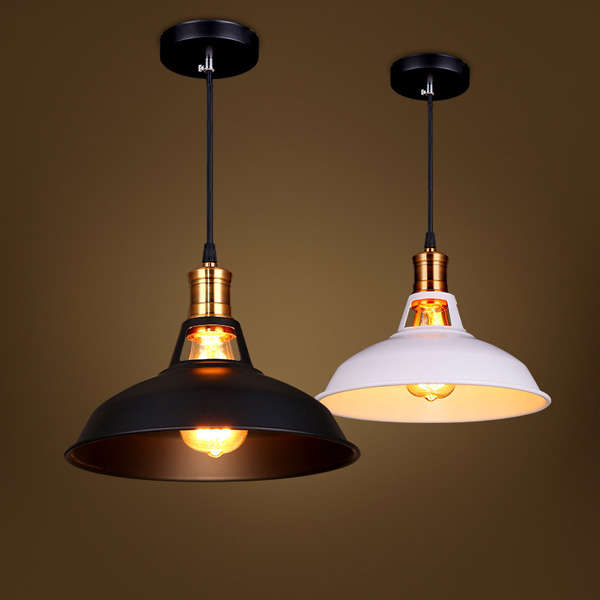 Loft Vintage Industrial Iron Pendant Light Restaurant Balcony Edison Hanging Ce