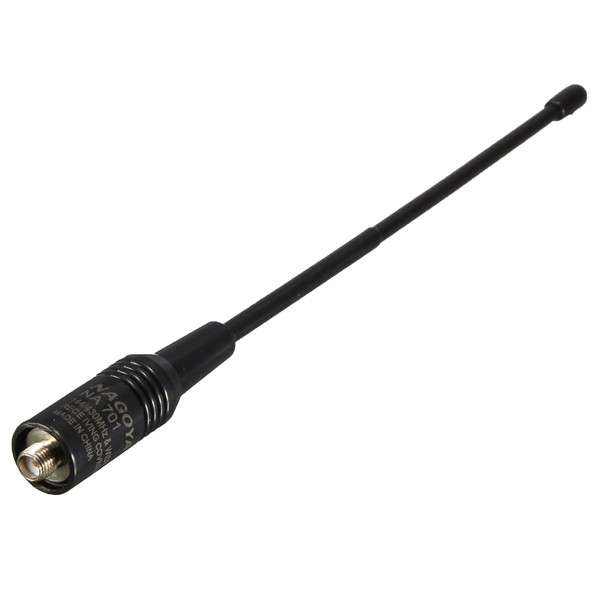 NA-701 2.15dB 10W SMA-Female Dual Band 144 430Mhz Antenna HT/Scanner Black