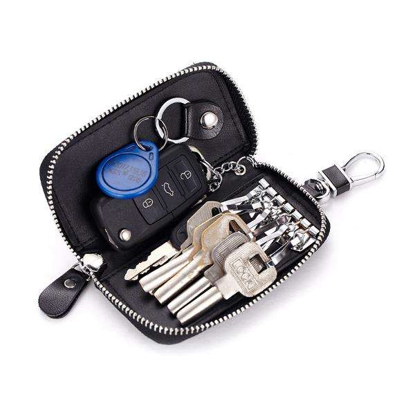 Multifunctional Genuine Leather Car Key Bags Keys Pouch Small Card Wallets