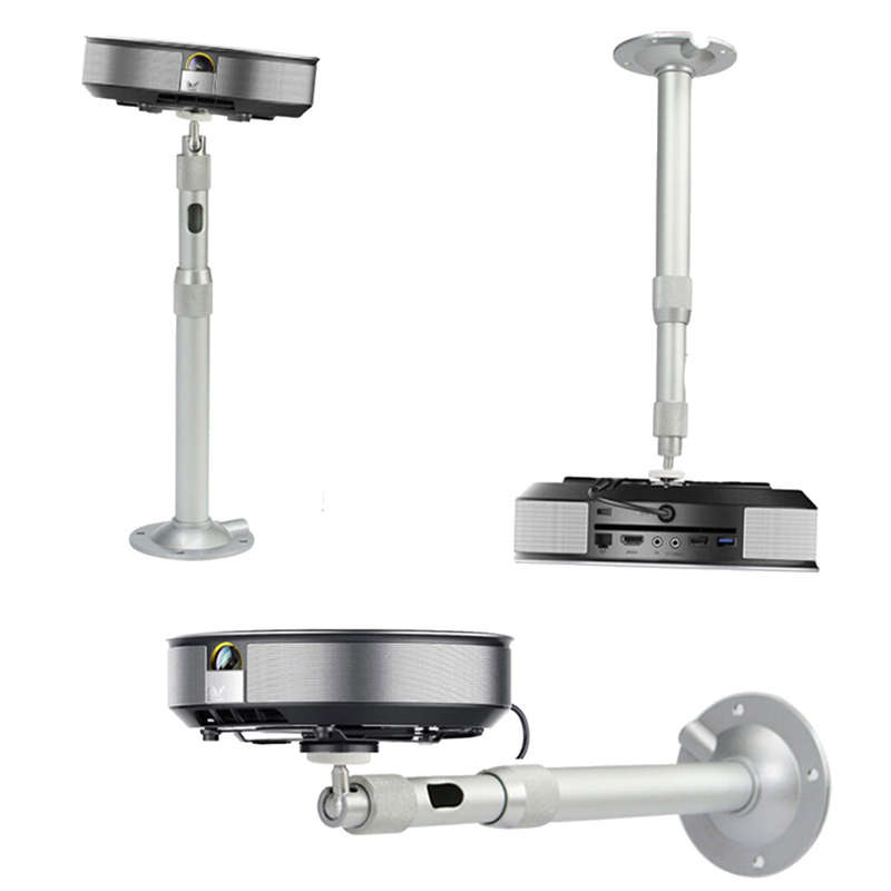 360 Adjustable Extendable Aluminum Alloy Silver Ceiling Mount Bracket For DLP L