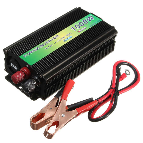 DC 12V to AC 220V 1000W Modified Sine Wave Power Inverter USB Charger Adapter
