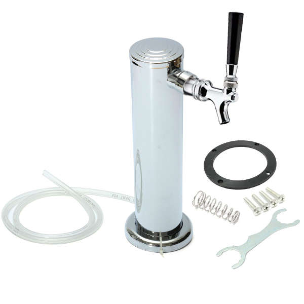Stainless Steel Single Tap Faucet Draft Beer Tower For Bar Homebrew Kegerator