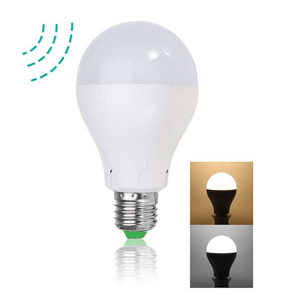 E27 4W 7W Warm White Pure White Radar Sensor Light Control LED Bulb for Porch A