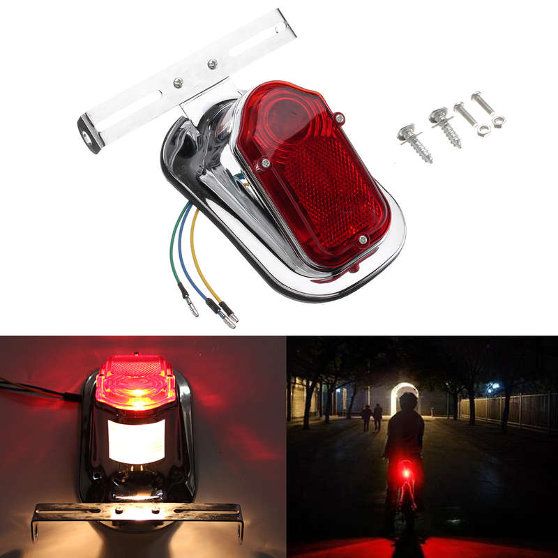 Motorcycle Rear Tail Lights Brake Stop Light Lamp License Plate Bracket For Har
