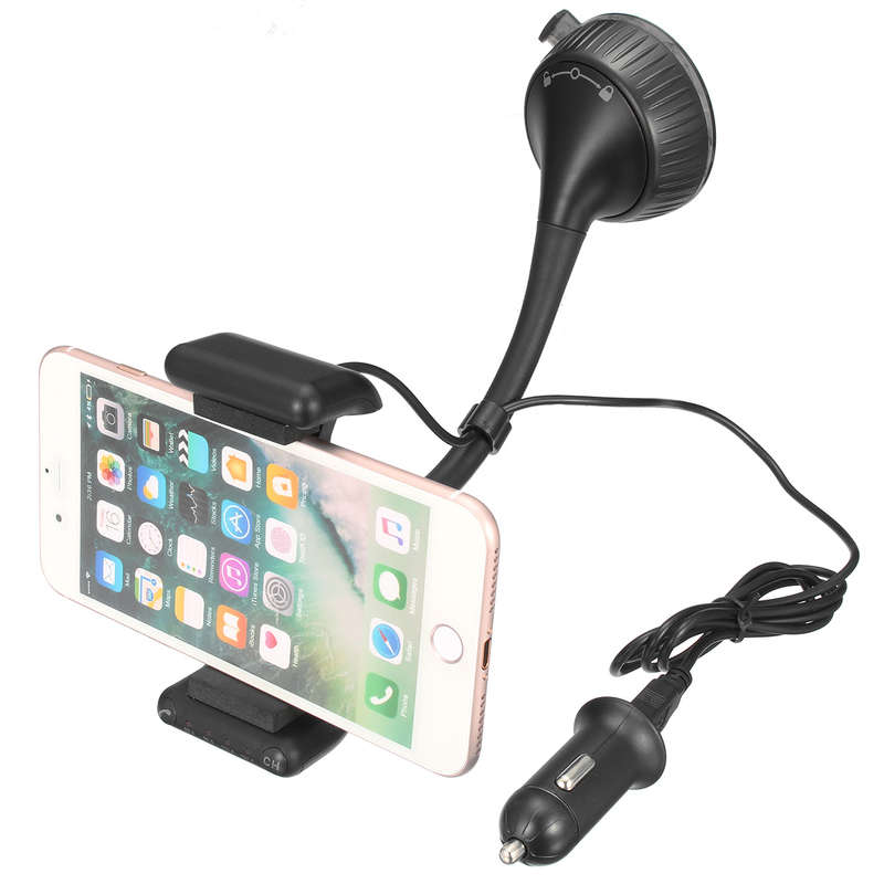 Bluetooth Wireless Handsfree Car FM Transmitter MP3 Player Phone Holder Charger