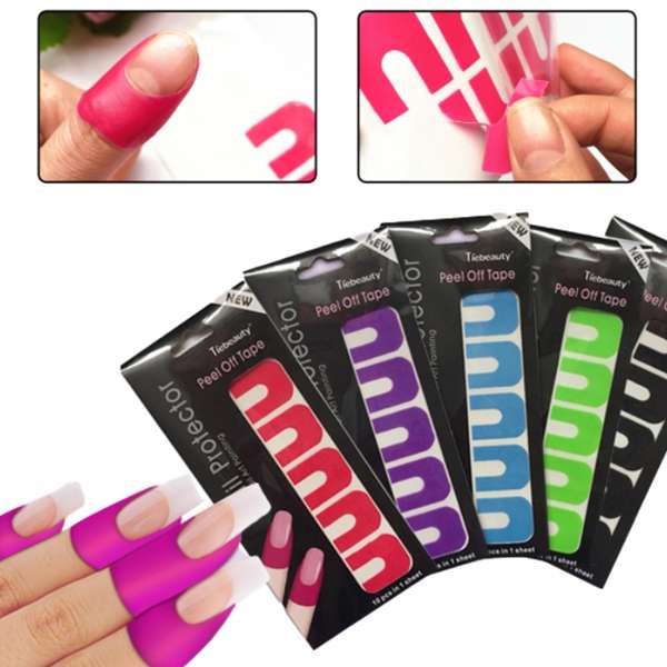 50pcs Peel Off Tape Nail Protector for Nail Art Painting Polish UV Gel Stamping