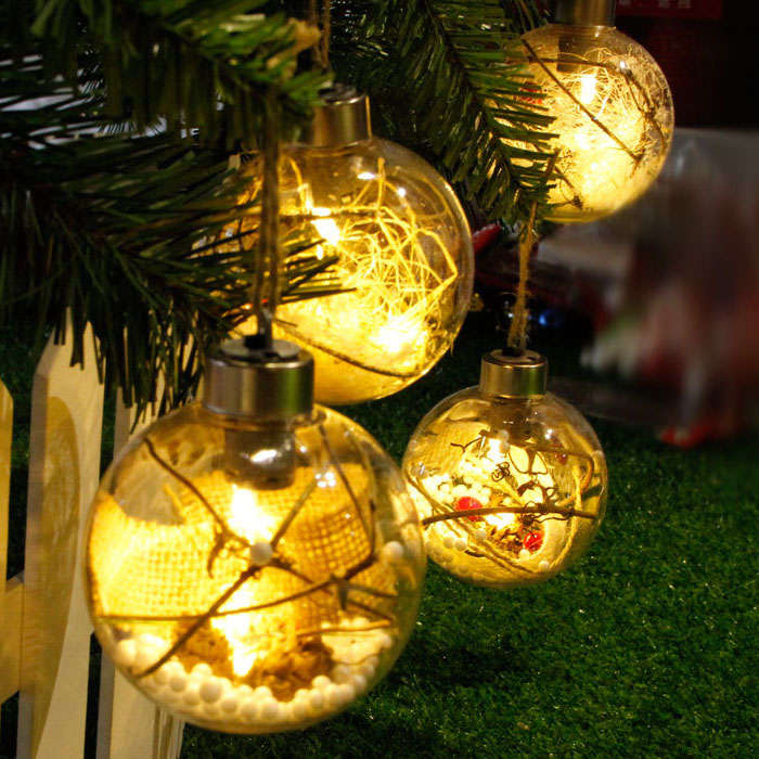 Christmas LED Lights Christmas Tree Bulb Ball Light Hang Ornament Home Festival