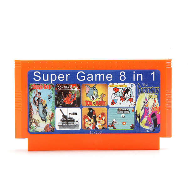 8 in 1 8 Bit Game Cartridge Contra Mario 6 Tank 90 for NES Nintendo