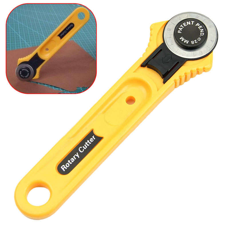 Leather Craft Tools Circular Cut Yellow Rotary Blade Cutter Patchwork Fabric Le