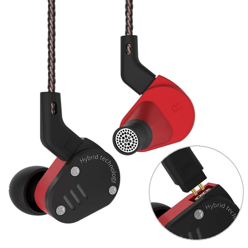 KZ ZSA Metal Noise Cancelling Earphone Balanced Armature Dynamic Driver Hybrid