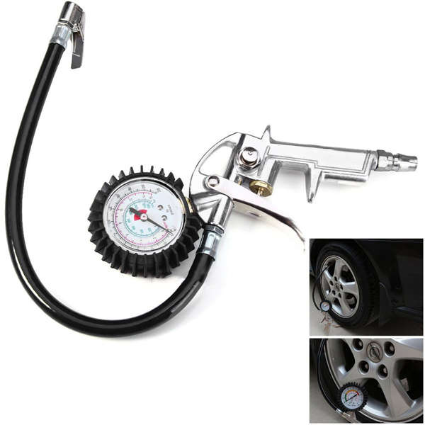 Car Motorcycle Truck Dial Tire Tyre Air Pressure Gauge Tester Tool And Air Infl