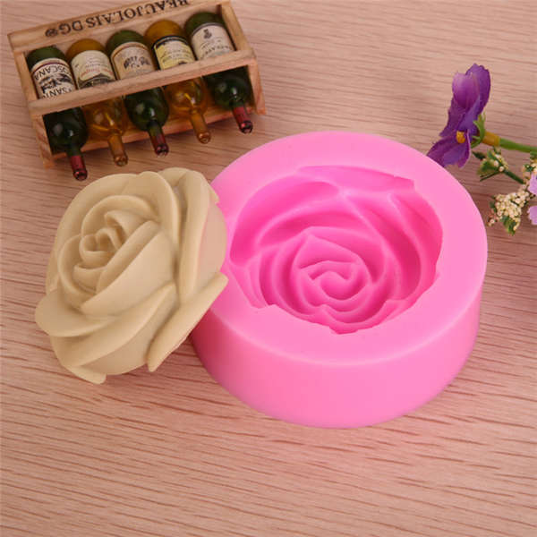 3D Rose Silicone Fondant Cake Mold Chocolate Clay Soap Mould Baking Cake Decora