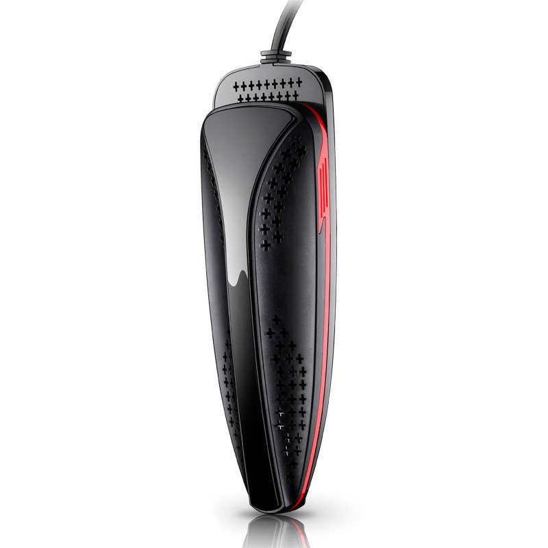 Loskii HT-30 110V US Plug Black Electronic Portable Dual Core Fast Drying Retra