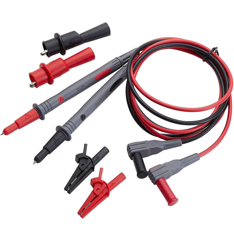 6pcs Test Lead Threaded Alligator Clips Safety Alligator Clip for Universal Met