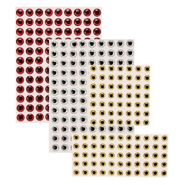 100PCS 7mm Fly Tying Lure Making 3D Self Adhesive Eyes Fishing Tools Fishing Lu