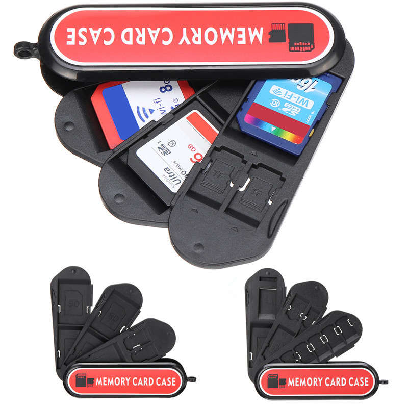 Universal Portable Large Capacity Memory Card TF Card SIM Card Collection Case