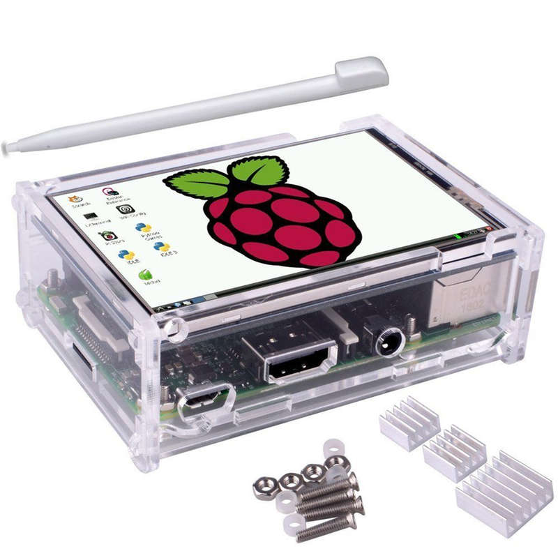 3.5 inch TFT LCD Touch Screen + Protective Case + Heatsink+ Touch Pen Kit For R
