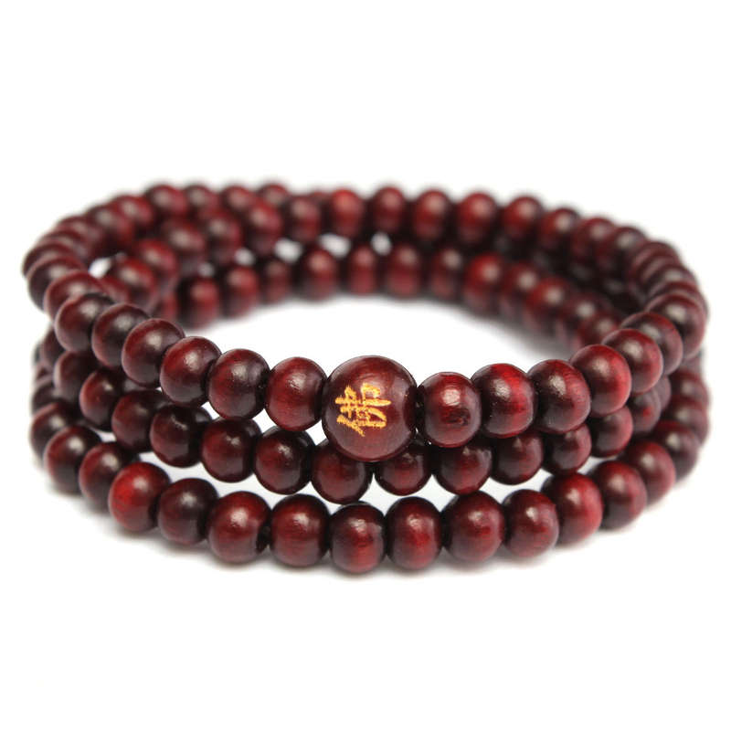 Sandalwood Buddhist Meditation 6mm 8mm*108 Prayer Bead Mala Bracelet