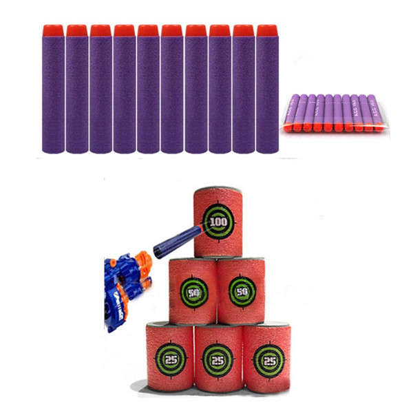100PCS Purple Refill Bullets Dart For Nerf N-strike Elite Rampage Retaliator Se