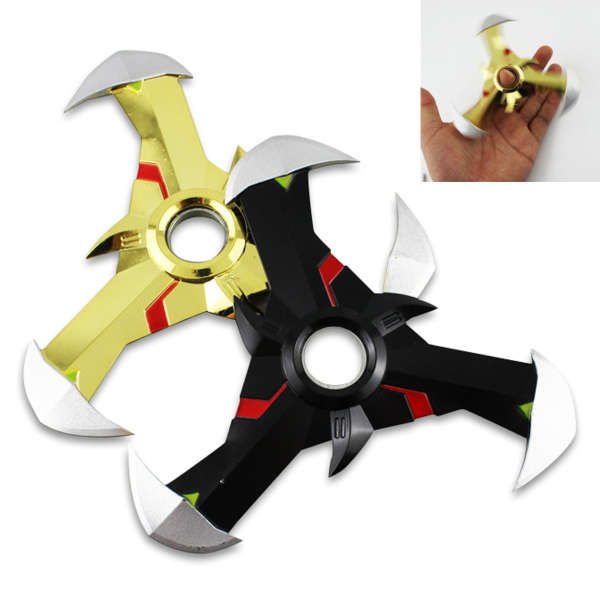 ECUBEE Triangle Black Gold EDC Fidget Hand Spinner Gadget Tri-Spinner Finger Re