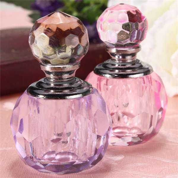 Empty Mini Refillable Vintage Acrylic Crystal Perfume Bottle Glass