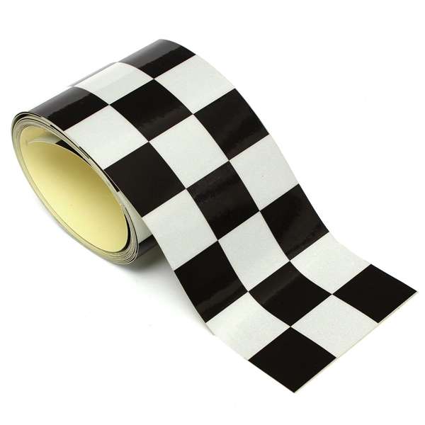 3 Inch Black White Checkered Flag Vinyl Decal Tape Car motorcycle Bike Tank Sti