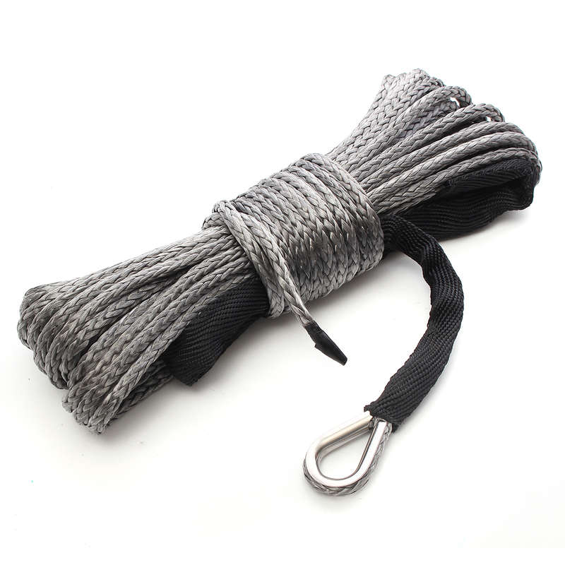 15m 7700LBs Synthetic Winch Line Cable Rope with Sheath ATV UTV Capstan Rope