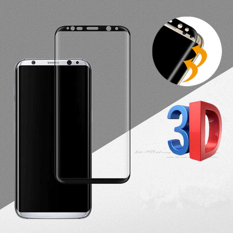 Multi-colors 9H 3D Arc Edge Tempered Glass Screen Protector For Samsung Galaxy