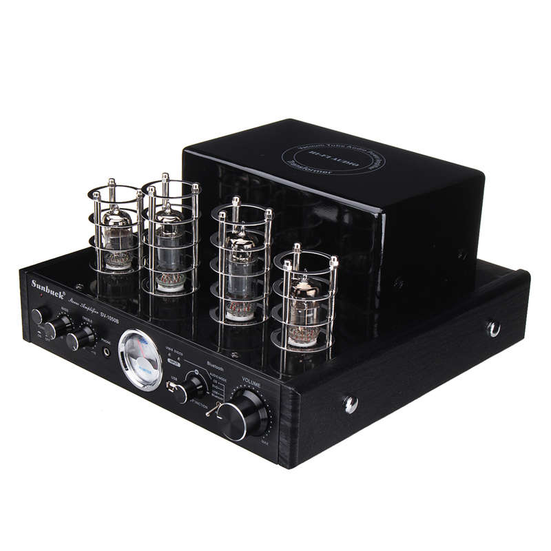 SUANBUN SV-1050B 25W+25W Bluetooth HIFI Class-D Tube Amplifier DAC VU Meter Sup