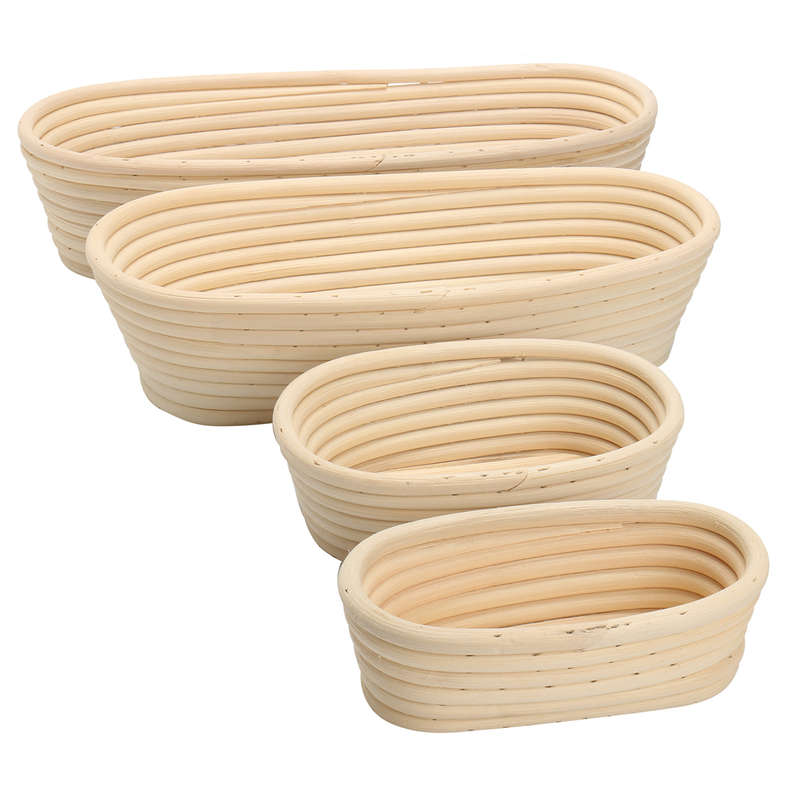 Long Oval Banneton Bread Dough Proofing Rattan Brotform Basket Loaf Proving Ris