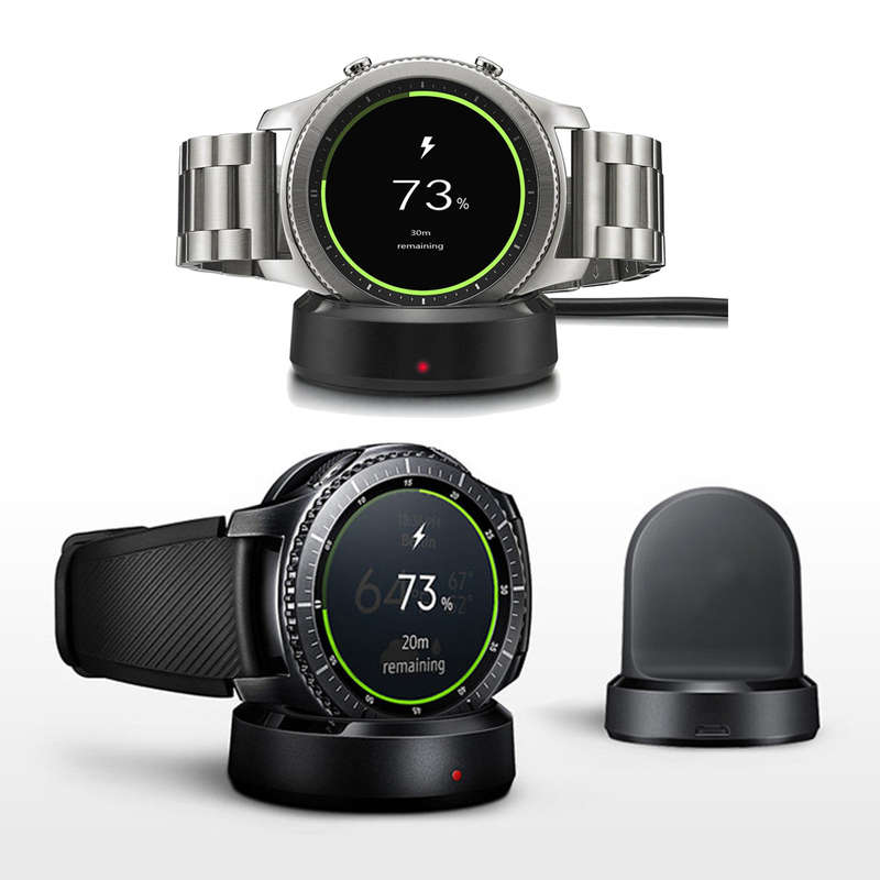 New QI Wireless Charging Dock Cradle Charger For Samsung Gear S3 Classic / Fron