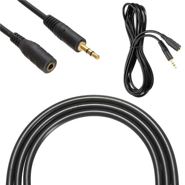 3M 3.5mm AUX Universal Headset Audio Cable Copper Gild Black for Nintendo Switc