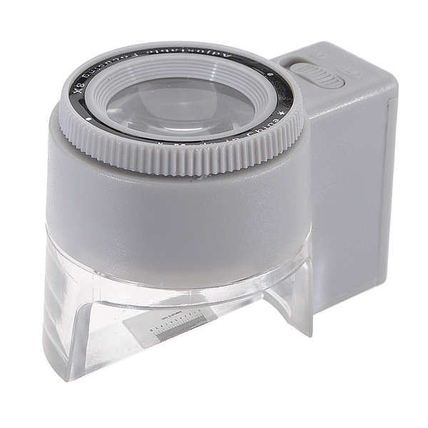 8X LED Focal Length Adjustable Reading Pocket Scale Magnifier Glass