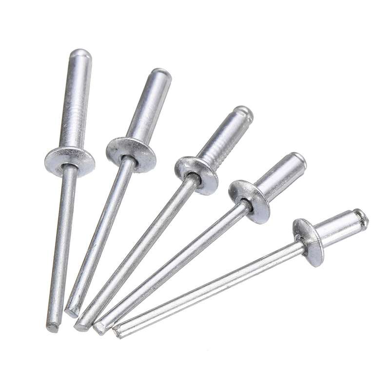50Pcs M3.2 Aluminium Blind Rivets Pop Rivets Open End Half-Dome Head