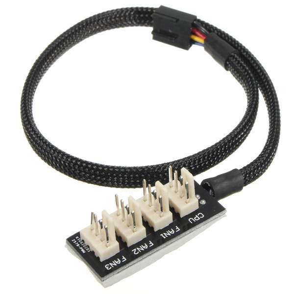 4P Female To 4-Port Male PC Host Case CPU PC Fan Hub Cable For Multi Way PWM Fan