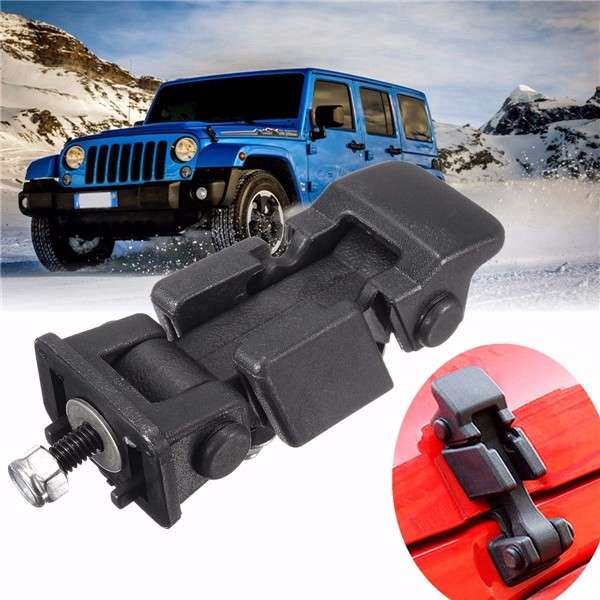 Hood Catch Lock Bracket Latches Buckle for 07-16 Jeep Wrangler JK & Unlimited