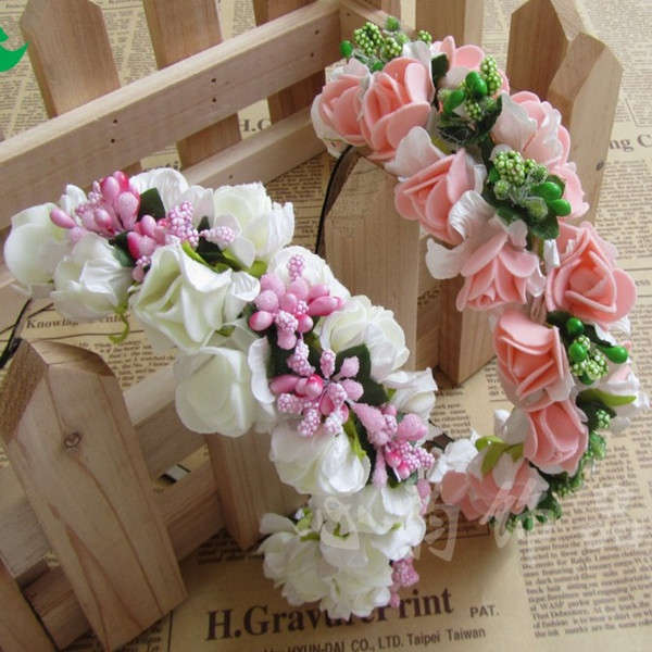 Boho Floral Flower Headband Garland Hair Head Band Wedding Hoop