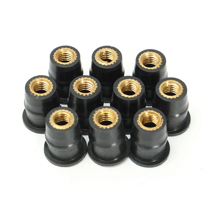 10pcs M5 5mm Metric Rubber Well Nuts Windscreedn Motorcycle Wind Shield Fairing