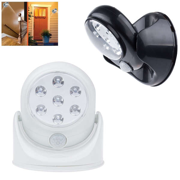 Battery Powered IR Motion Sensor LED Night Light 360 Degree Auto On/Off Wall La