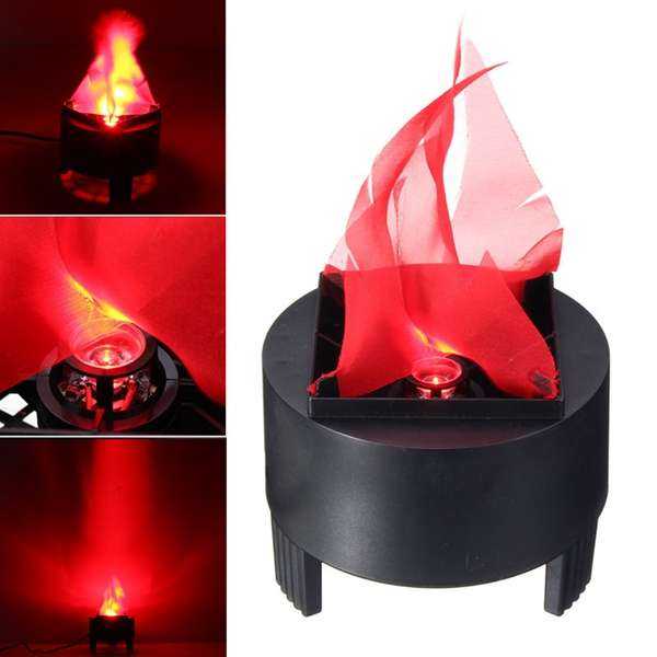 Halloween 3W Prop LED Fake Flame Lamp Torch Flood Light  Fire Pot Home Decor AC