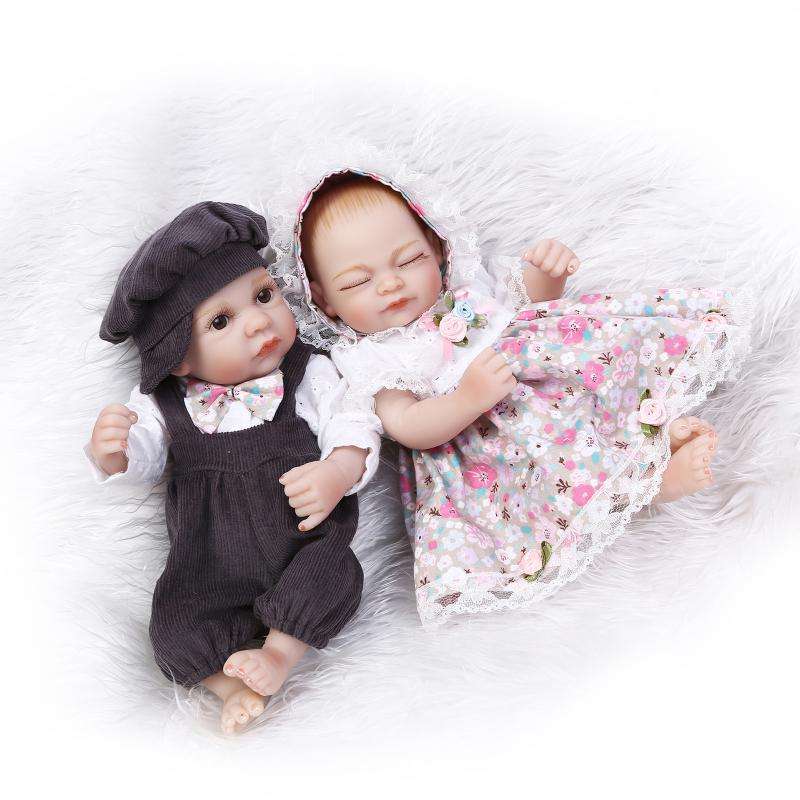 NPK 10 Inch 26cm Reborn Baby Boy Girl Soft Silicone Doll Handmade Lifelike Baby