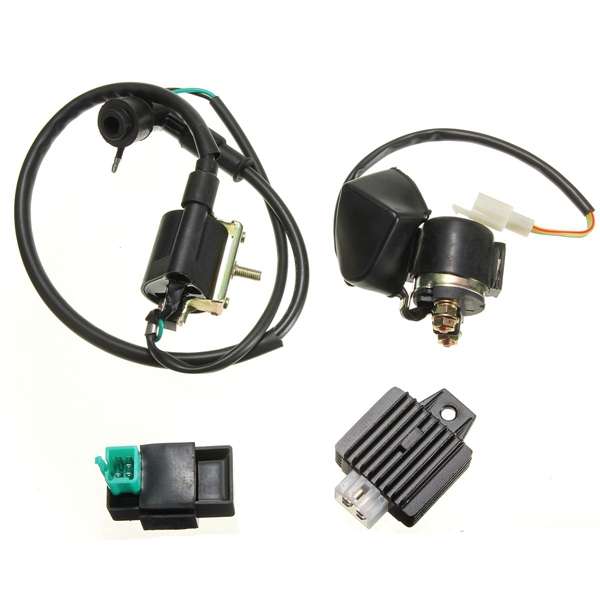 CDI Box Ignition Coil Voltage Regulator Rectifier Ralay Kit For 110cc 125cc ATV